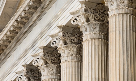 An image with government building pillars