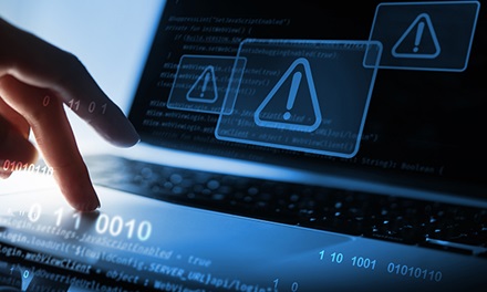 A financial services concept image of fraud hacking